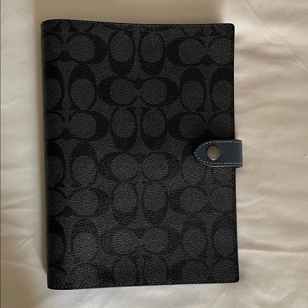 Coach Black Signature Notebook Cover